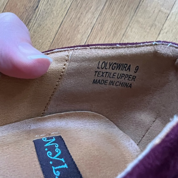 Vintage style ModCloth NYLA Oxford preppy block heels burgundy - Picture 12 of 15